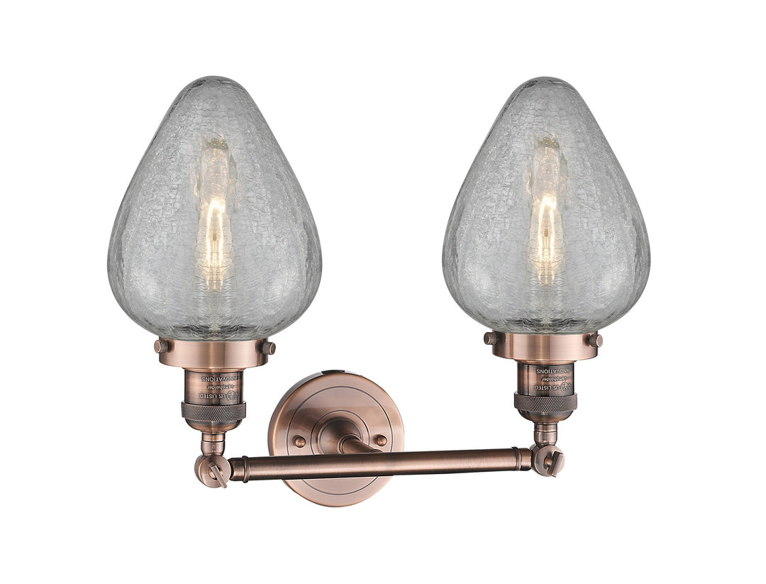 Innovations Franklin Restoration 208-AC-G165-LED Bath Vanity Light 17 in. wide - Antique Copper