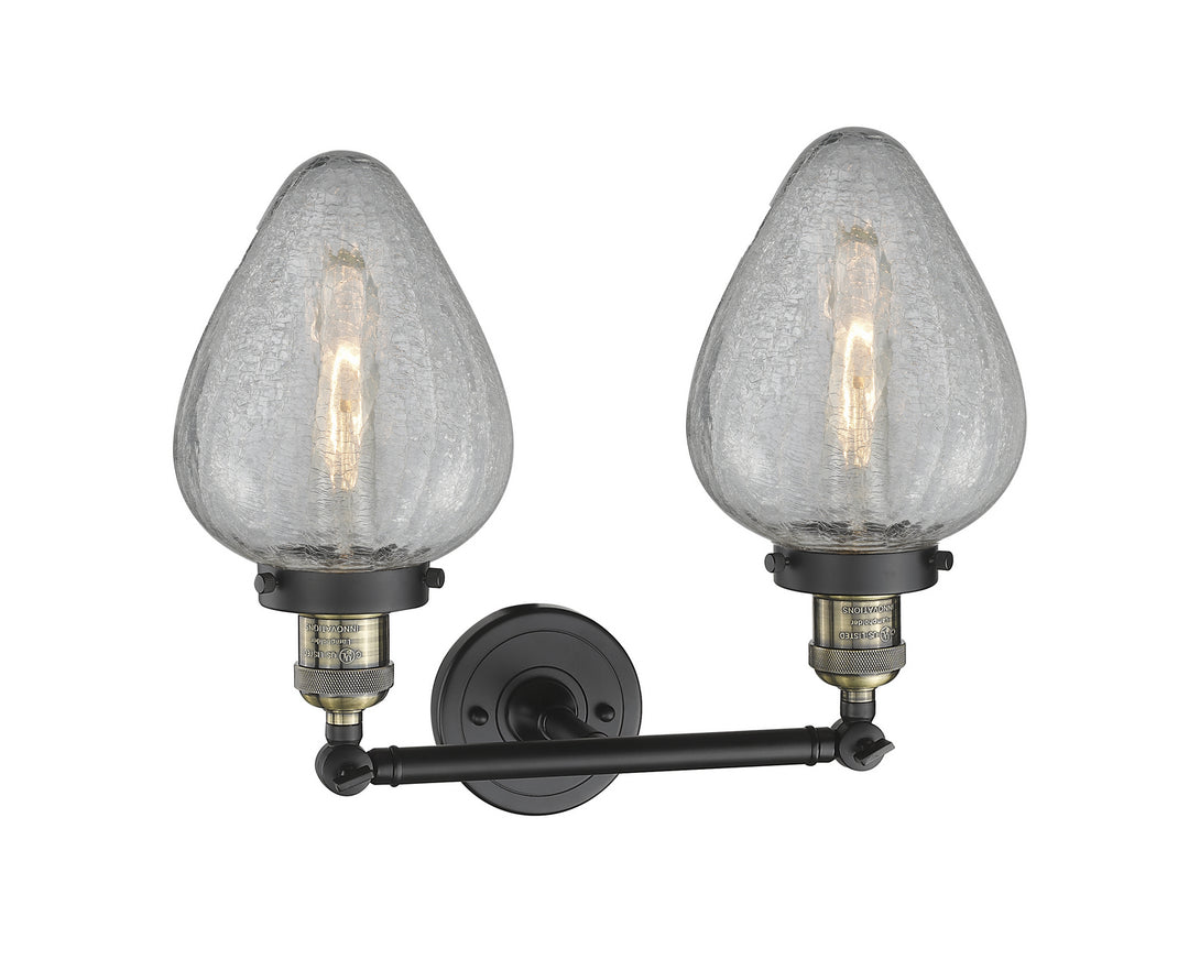 Innovations Franklin Restoration 208-BAB-G165-LED Bath Vanity Light 17 in. wide - Black Antique Brass