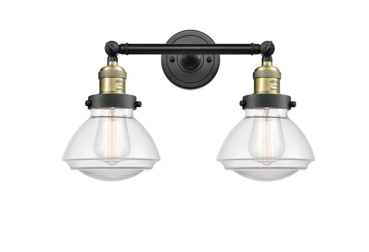 Innovations Franklin Restoration 208-BAB-G322 Bath Vanity Light 18 in. wide - Black Antique Brass
