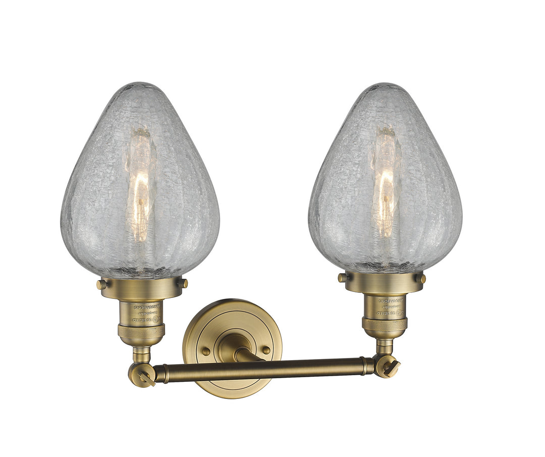 Innovations Franklin Restoration 208-BB-G165-LED Bath Vanity Light 17 in. wide - Brushed Brass