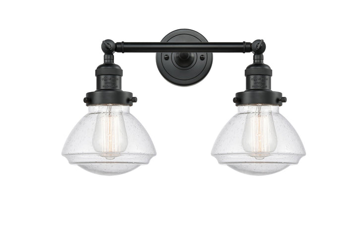 Innovations Franklin Restoration 208-BK-G324 Bath Vanity Light 18 in. wide - Matte Black