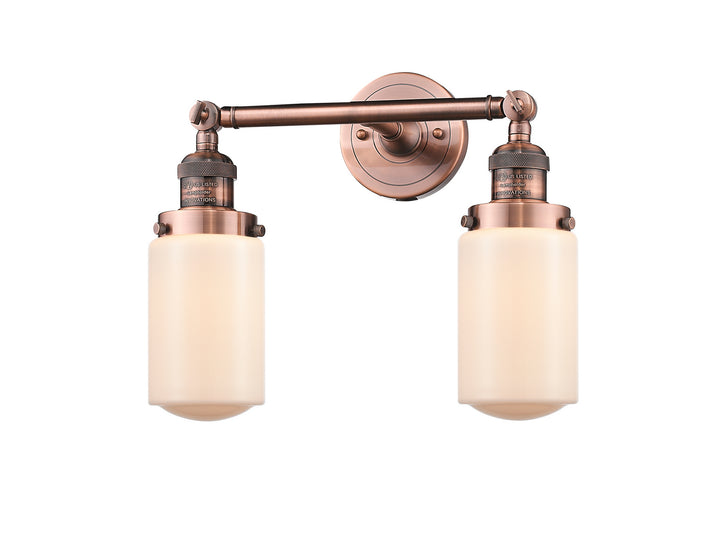 Innovations Franklin Restoration 208L-AC-G311 Bath Vanity Light 5 in. wide - Antique Copper