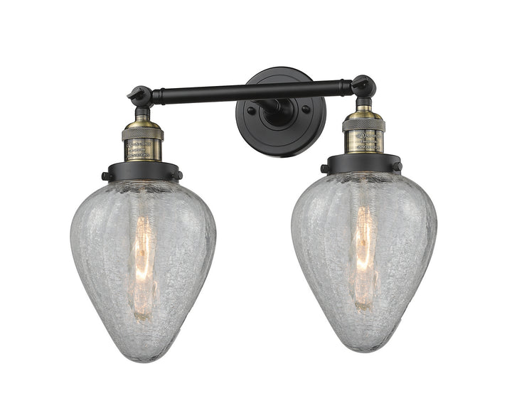 Innovations Franklin Restoration 208L-BAB-G165-LED Bath Vanity Light 7 in. wide - Black Antique Brass