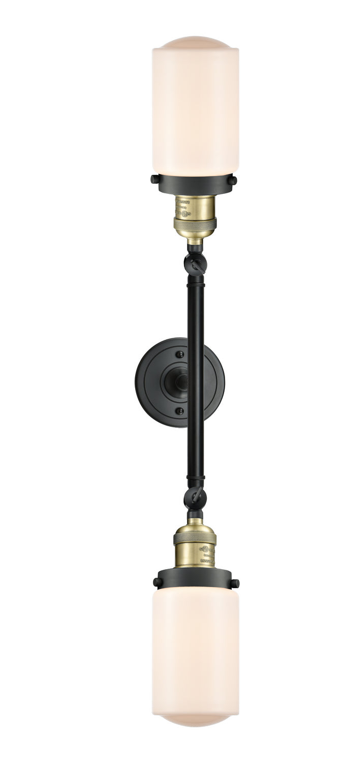 Innovations Franklin Restoration 208L-BAB-G311 Bath Vanity Light 5 in. wide - Black Antique Brass