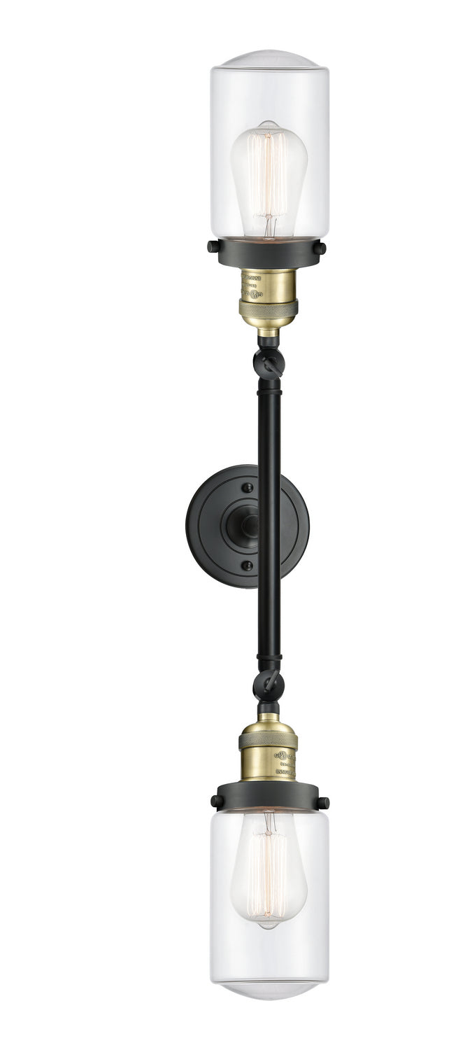 Innovations Franklin Restoration 208L-BAB-G312 Bath Vanity Light 5 in. wide - Black Antique Brass