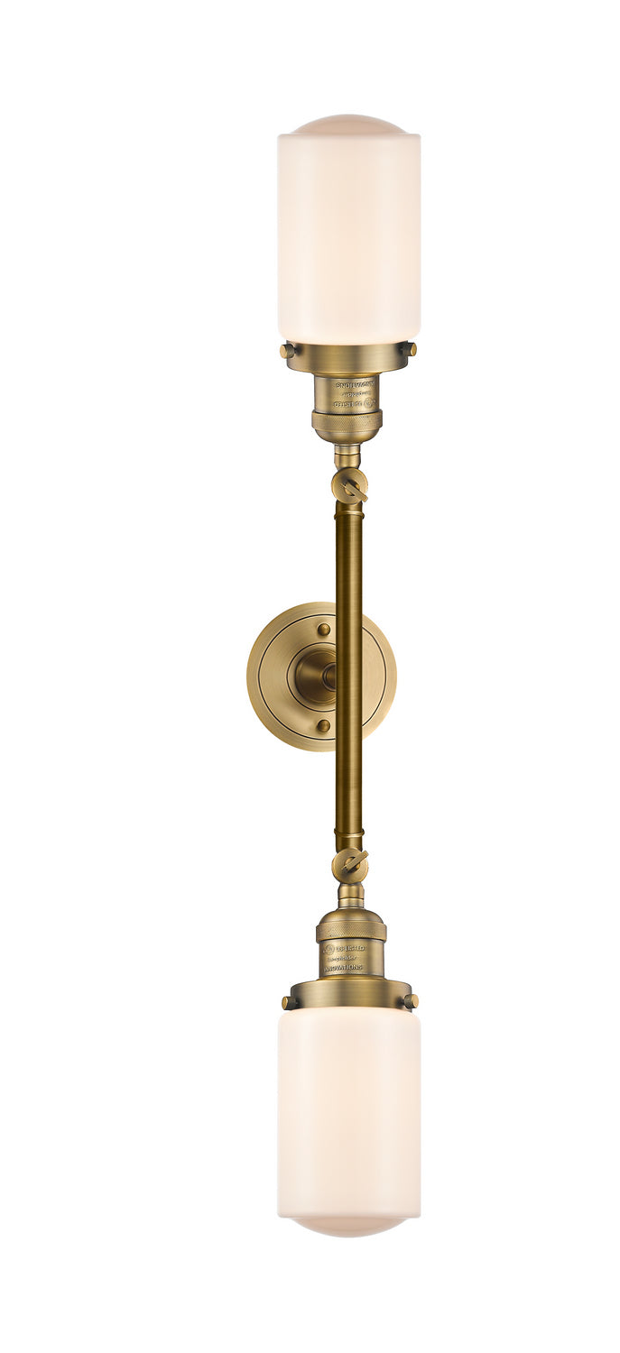 Innovations Franklin Restoration 208L-BB-G311-LED Bath Vanity Light 5 in. wide - Brushed Brass