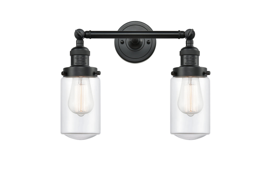 Innovations Franklin Restoration 208L-BK-G312 Bath Vanity Light 5 in. wide - Matte Black