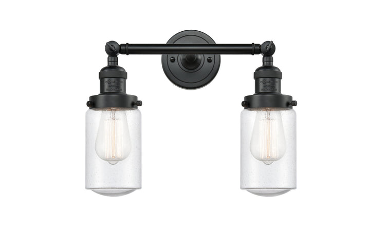 Innovations Franklin Restoration 208L-BK-G314-LED Bath Vanity Light 5 in. wide - Matte Black