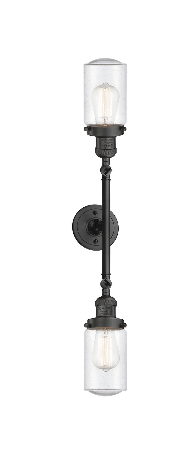 Innovations Franklin Restoration 208L-OB-G314 Bath Vanity Light 5 in. wide - Oil Rubbed Bronze