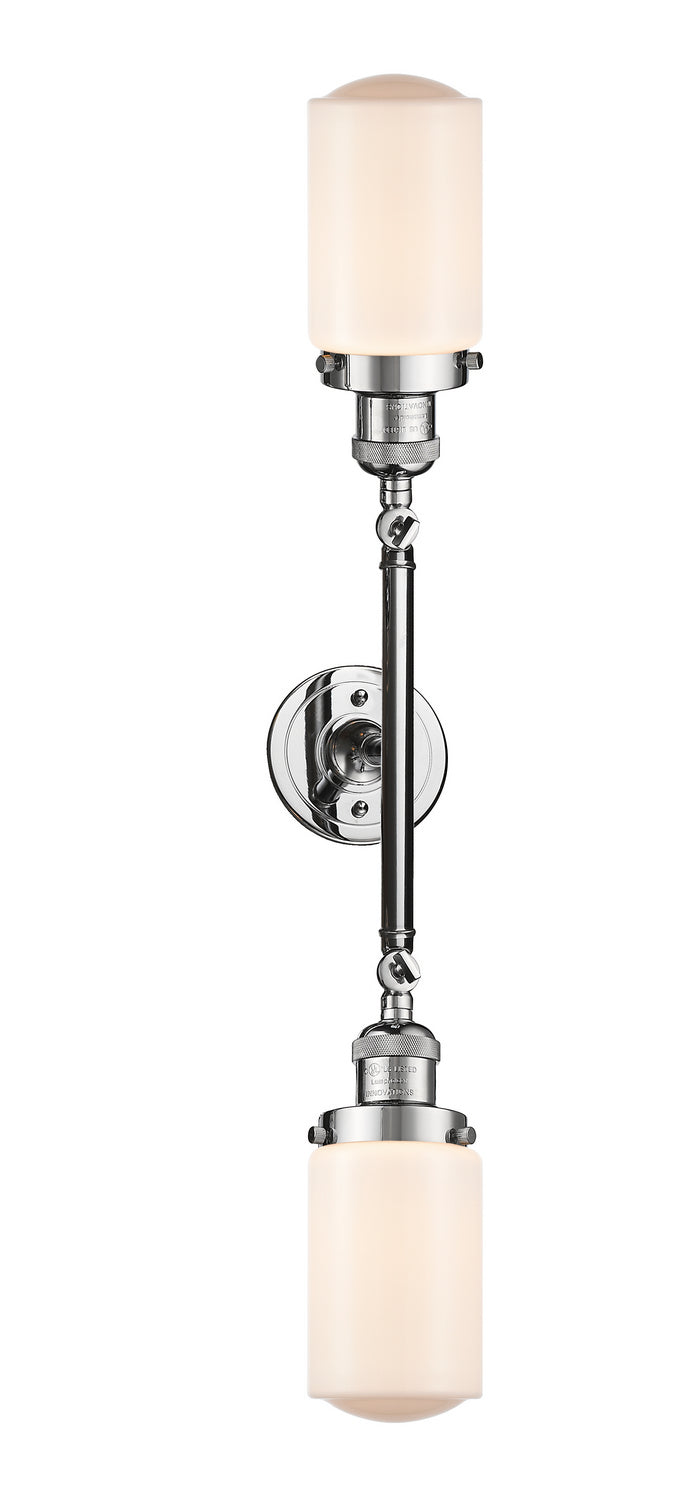Innovations Franklin Restoration 208L-PC-G311-LED Bath Vanity Light 5 in. wide - Polished Chrome