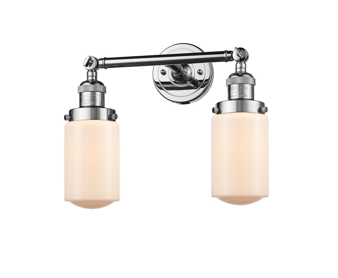Innovations Franklin Restoration 208L-PC-G311-LED Bath Vanity Light 5 in. wide - Polished Chrome