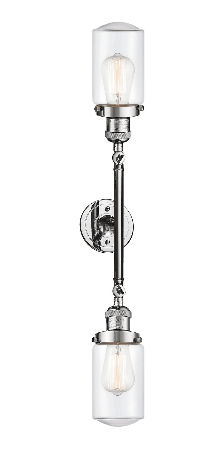 Innovations Franklin Restoration 208L-PC-G312-LED Bath Vanity Light 5 in. wide - Polished Chrome