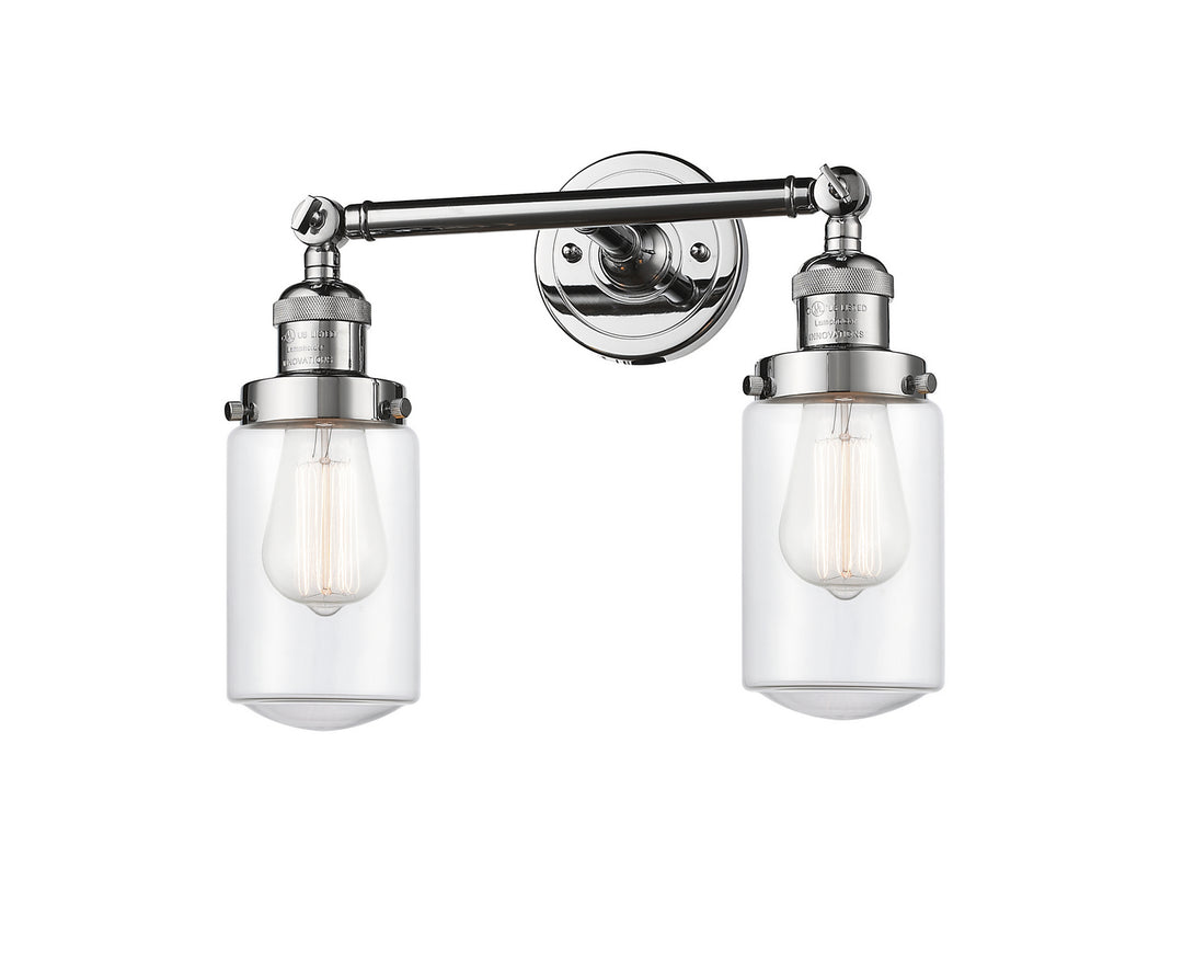 Innovations Franklin Restoration 208L-PC-G312-LED Bath Vanity Light 5 in. wide - Polished Chrome