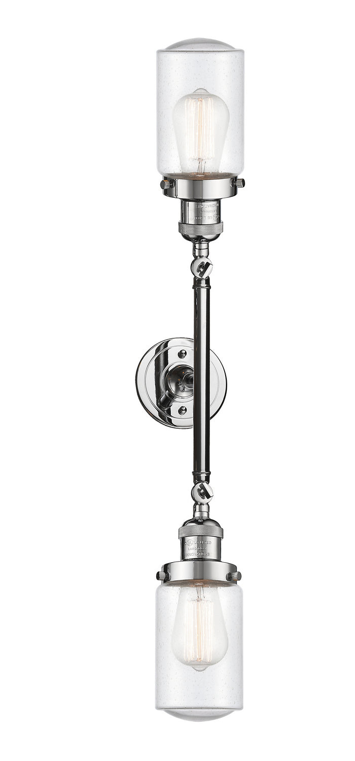 Innovations Franklin Restoration 208L-PC-G314-LED Bath Vanity Light 5 in. wide - Polished Chrome