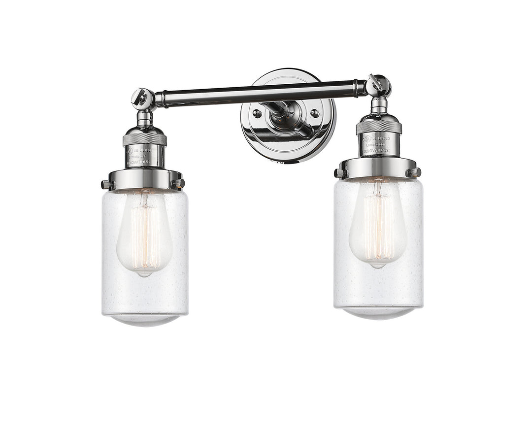 Innovations Franklin Restoration 208L-PC-G314-LED Bath Vanity Light 5 in. wide - Polished Chrome