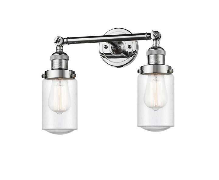 Innovations Franklin Restoration 208L-PC-G314-LED Bath Vanity Light 5 in. wide - Polished Chrome