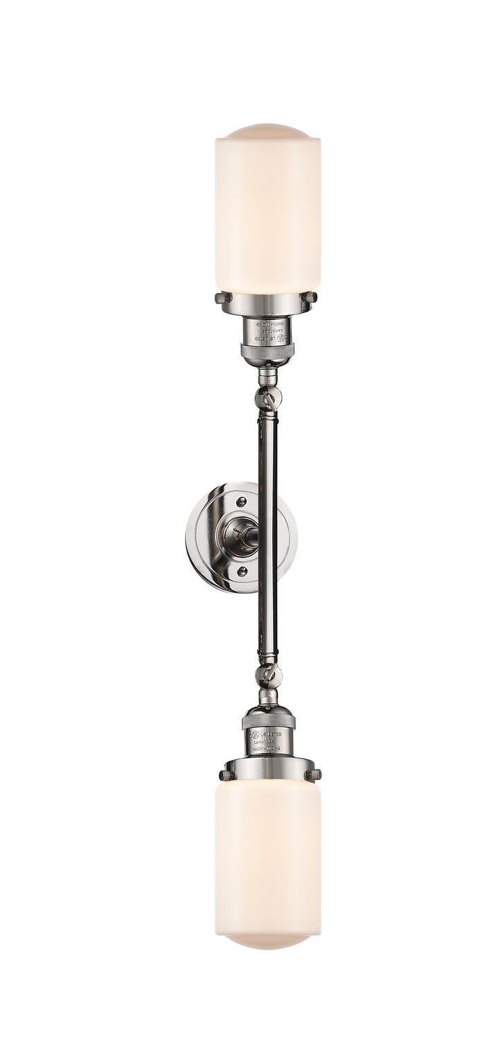 Innovations Franklin Restoration 208L-PN-G311 Bath Vanity Light 5 in. wide - Polished Nickel