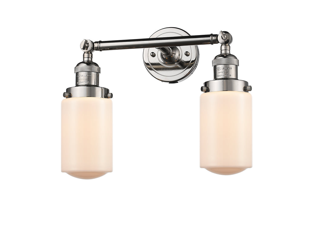 Innovations Franklin Restoration 208L-PN-G311 Bath Vanity Light 5 in. wide - Polished Nickel