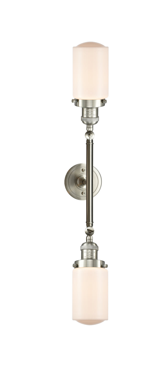 Innovations Franklin Restoration 208L-SN-G311 Bath Vanity Light 5 in. wide - Brushed Satin Nickel