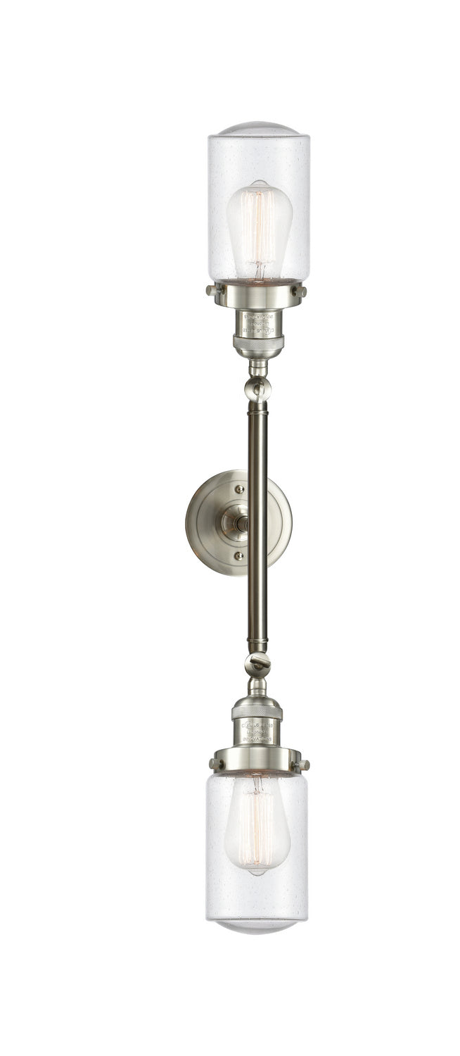Innovations Franklin Restoration 208L-SN-G314-LED Bath Vanity Light 5 in. wide - Brushed Satin Nickel
