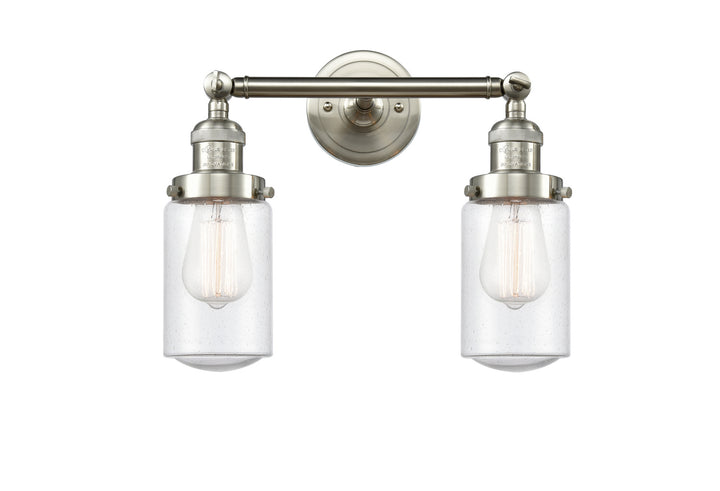 Innovations Franklin Restoration 208L-SN-G314-LED Bath Vanity Light 5 in. wide - Brushed Satin Nickel