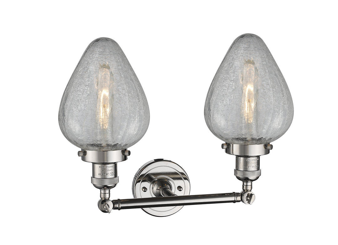Innovations Franklin Restoration 208-PN-G165-LED Bath Vanity Light 17 in. wide - Polished Nickel