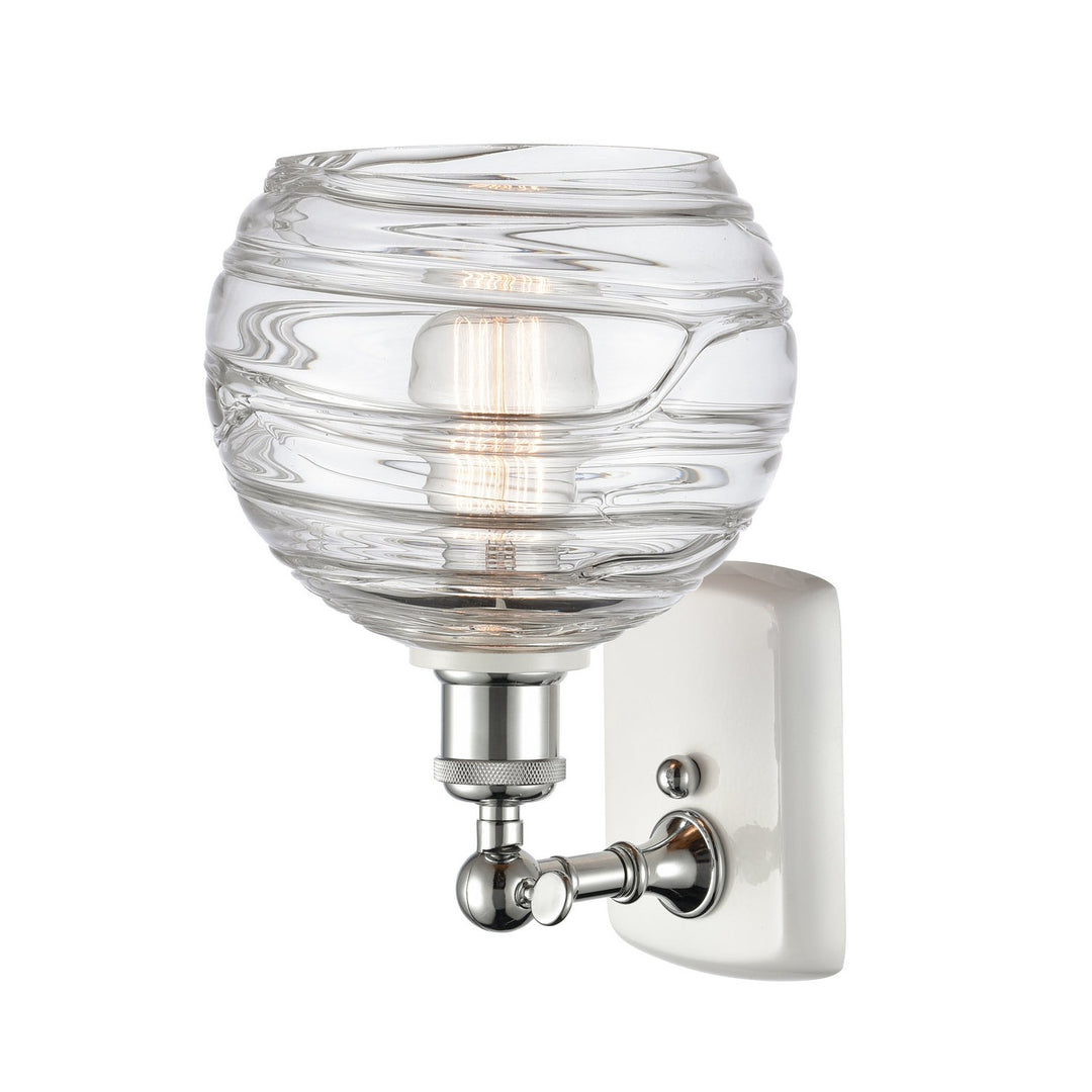 Innovations Ballston 516-1W-WPC-G1213-8-LED Wall Sconce Light - White and Polished Chrome