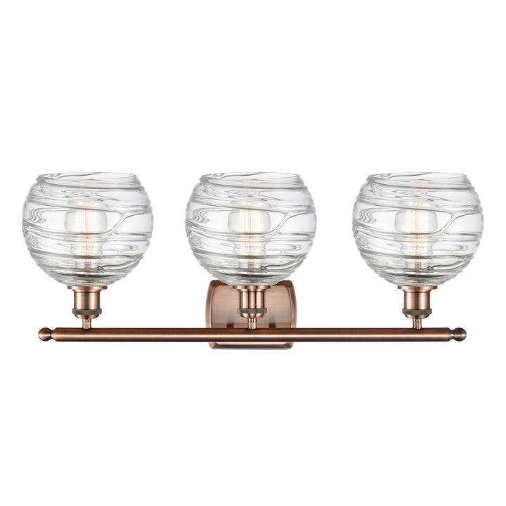 Innovations Ballston 516-3W-AC-G1213-8-LED Bath Vanity Light 26 in. wide - Antique Copper