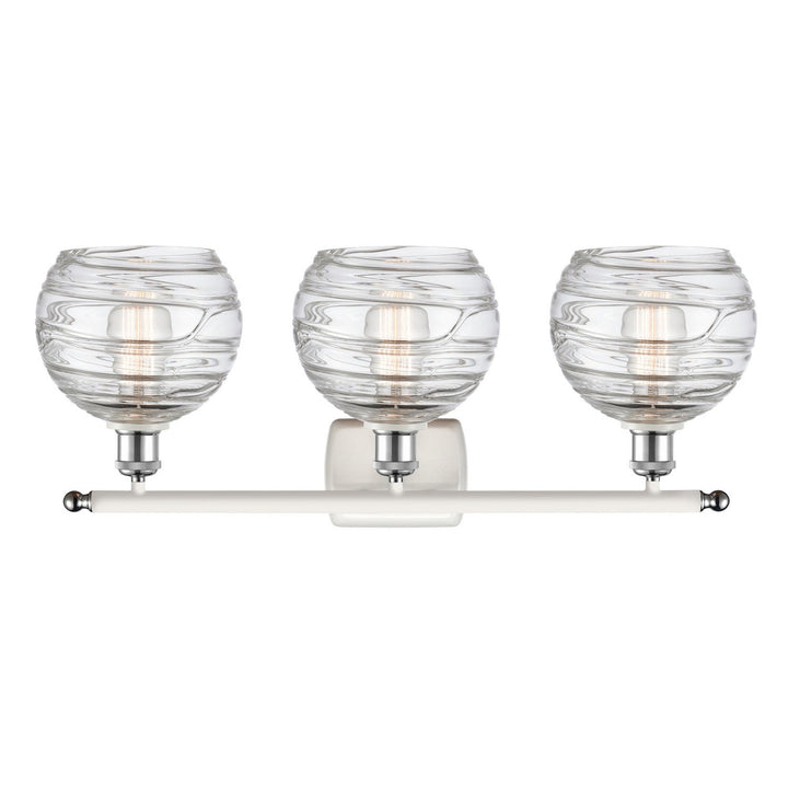 Innovations Ballston 516-3W-WPC-G1213-8 Bath Vanity Light 26 in. wide - White and Polished Chrome