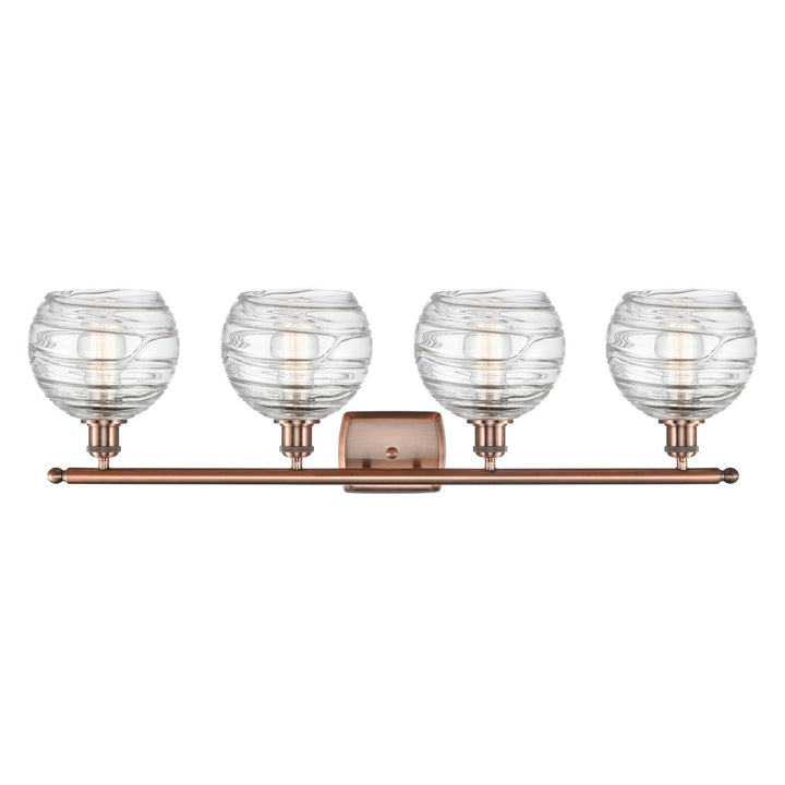 Innovations Ballston 516-4W-AC-G1213-8-LED Bath Vanity Light 36 in. wide - Antique Copper