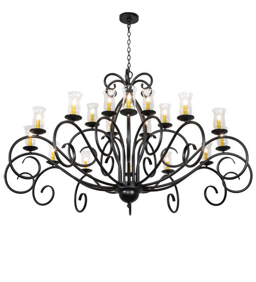 2nd Avenue Sienna 87698.72.2TR.3SATBLKWI Chandelier Light - Satin Black Wrought Iron