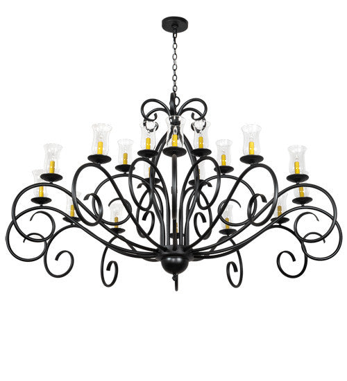 2nd Avenue Sienna 87698.72.2TR.3SATBLKWI Chandelier Light - Satin Black Wrought Iron