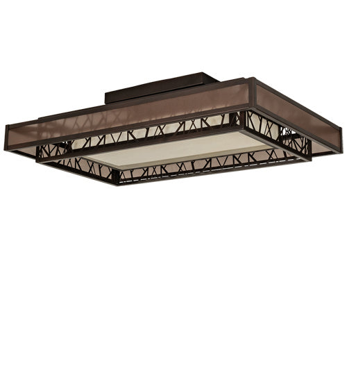 Meyda Tiffany Quadrato 217644 Ceiling Light - Oil Rubbed Bronze