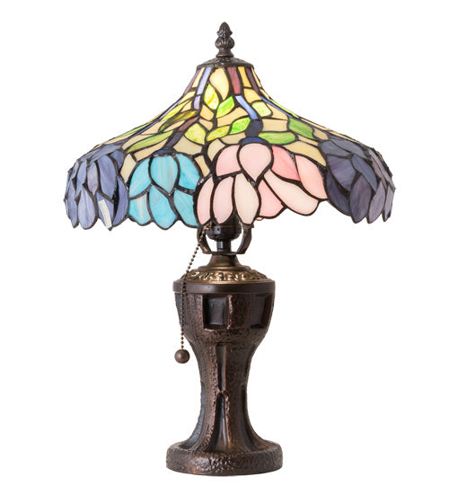 Meyda Tiffany Lighting 224040 Wisteria One Light Table Lamp Lamp Bronze / Dark