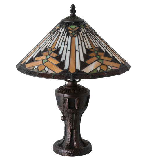 Meyda Tiffany Lighting 224111 Nuevo Mission One Light Table Lamp Lamp Bronze / Dark