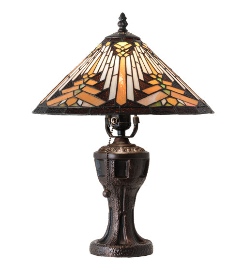 Meyda Tiffany Lighting 224111 Nuevo Mission One Light Table Lamp Lamp Bronze / Dark