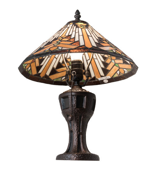 Meyda Tiffany Lighting 224111 Nuevo Mission One Light Table Lamp Lamp Bronze / Dark