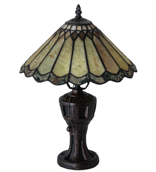 Meyda Tiffany Lighting 224113 Carousel One Light Table Lamp Lamp Bronze / Dark