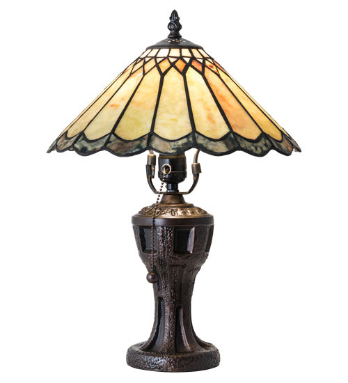 Meyda Tiffany Lighting 224113 Carousel One Light Table Lamp Lamp Bronze / Dark