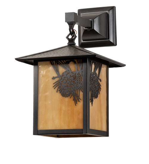 Meyda Tiffany Lighting 41165 Seneca One Light Wall Sconce Outdoor Bronze / Dark