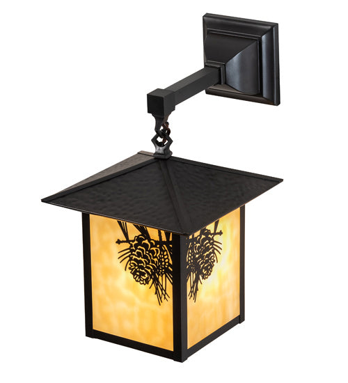 Meyda Tiffany Lighting 41165 Seneca One Light Wall Sconce Outdoor Bronze / Dark