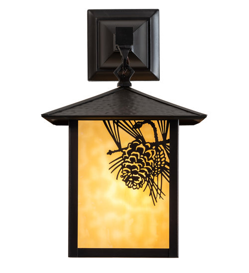 Meyda Tiffany Lighting 41165 Seneca One Light Wall Sconce Outdoor Bronze / Dark