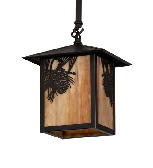 Meyda Tiffany Seneca 61830 Pendant Light - Craftsman Brown