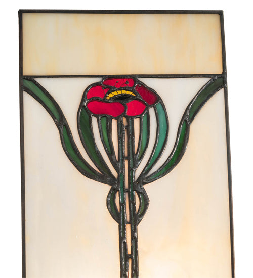 Meyda Tiffany Lighting 67291 Poppy Window Mirror Multicolored