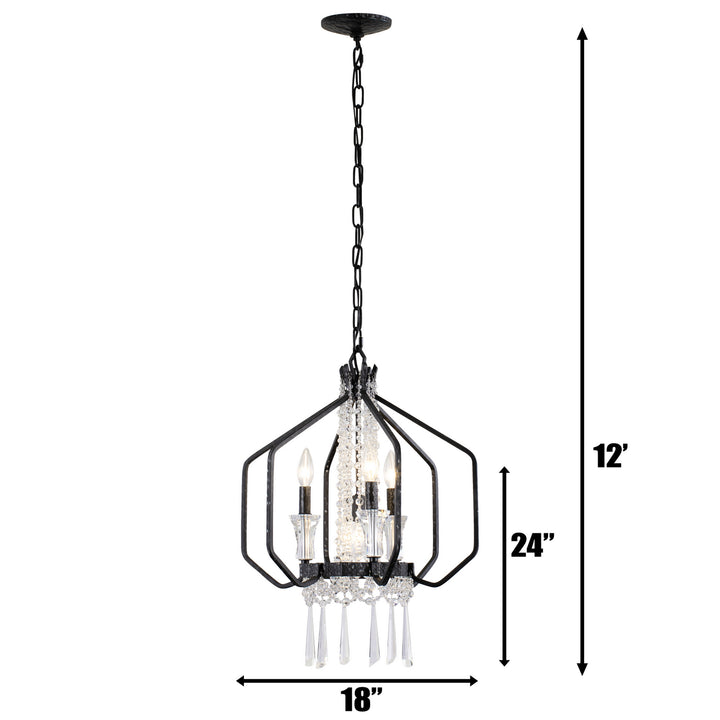 Varaluz Barcelona 270P04OX Chandelier Light - Onyx