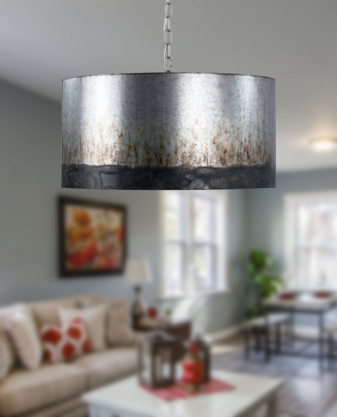 Varaluz Cannery 323P04OG Pendant Light - Ombre Galvanized
