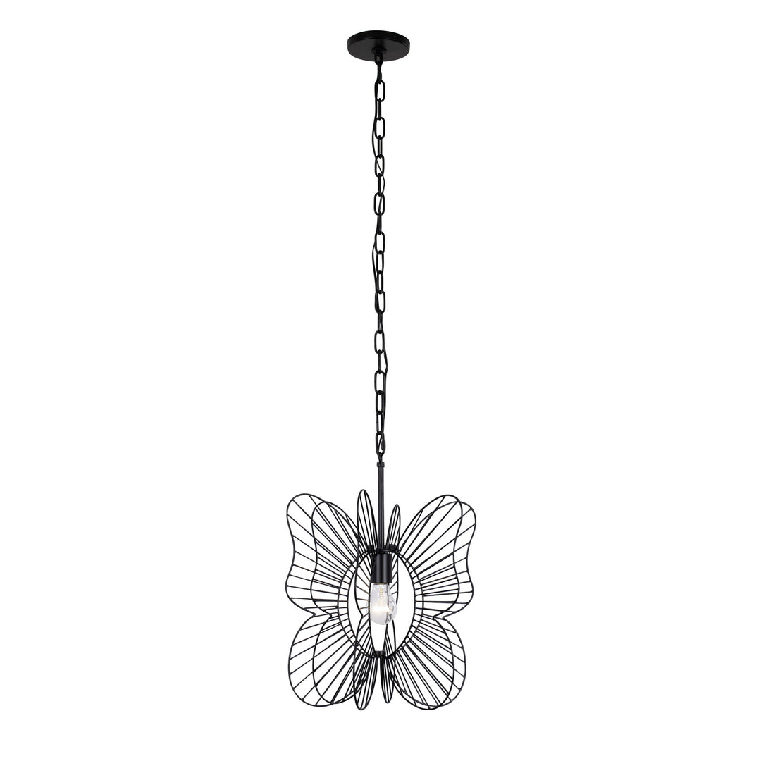 Varaluz Monarch 330P01BL Pendant Light - Black