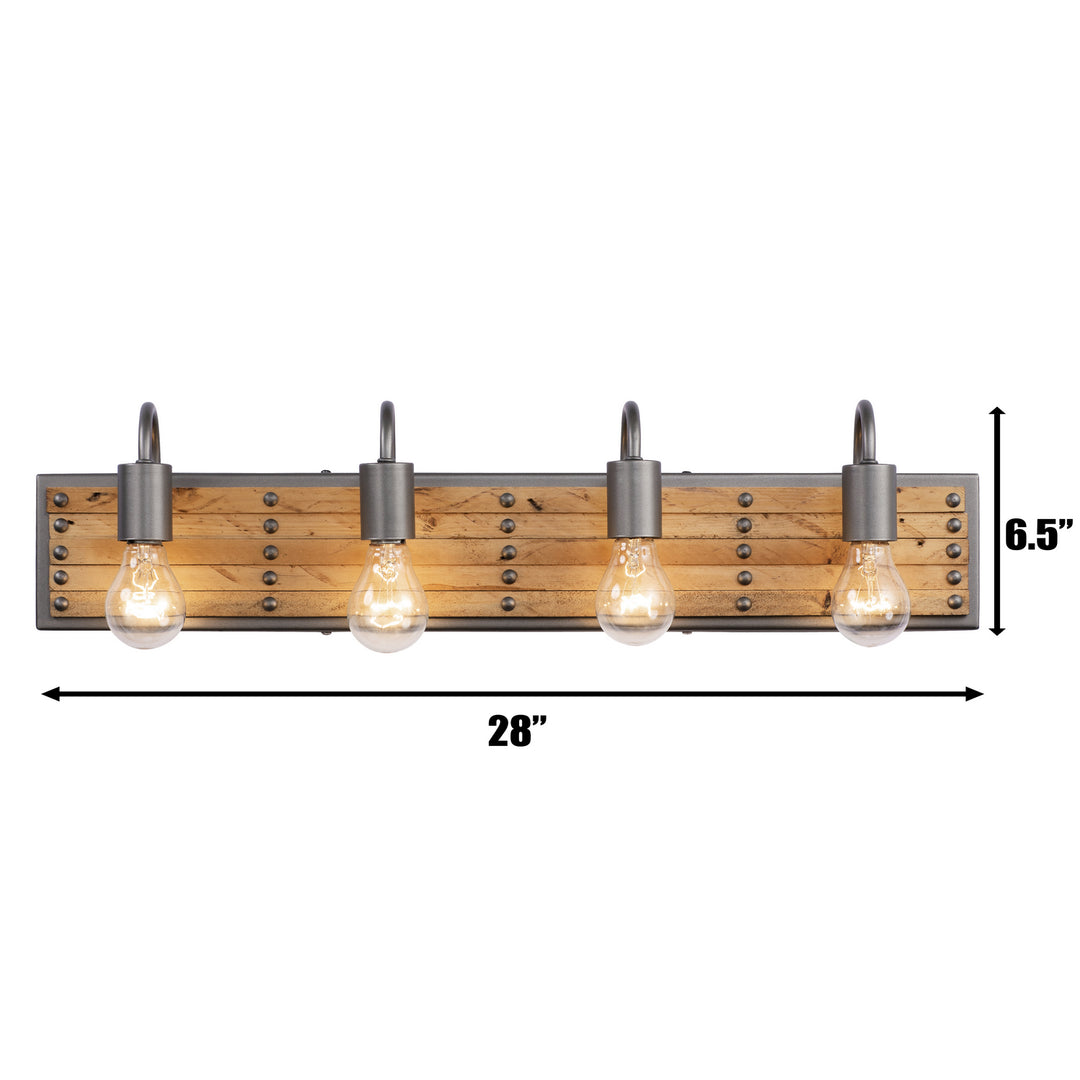 Varaluz Ella Jane 334B04NB Bath Vanity Light 28 in. wide - New Bronze
