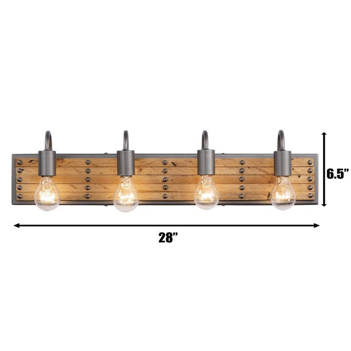 Varaluz Ella Jane 334B04NB Bath Vanity Light 28 in. wide - New Bronze