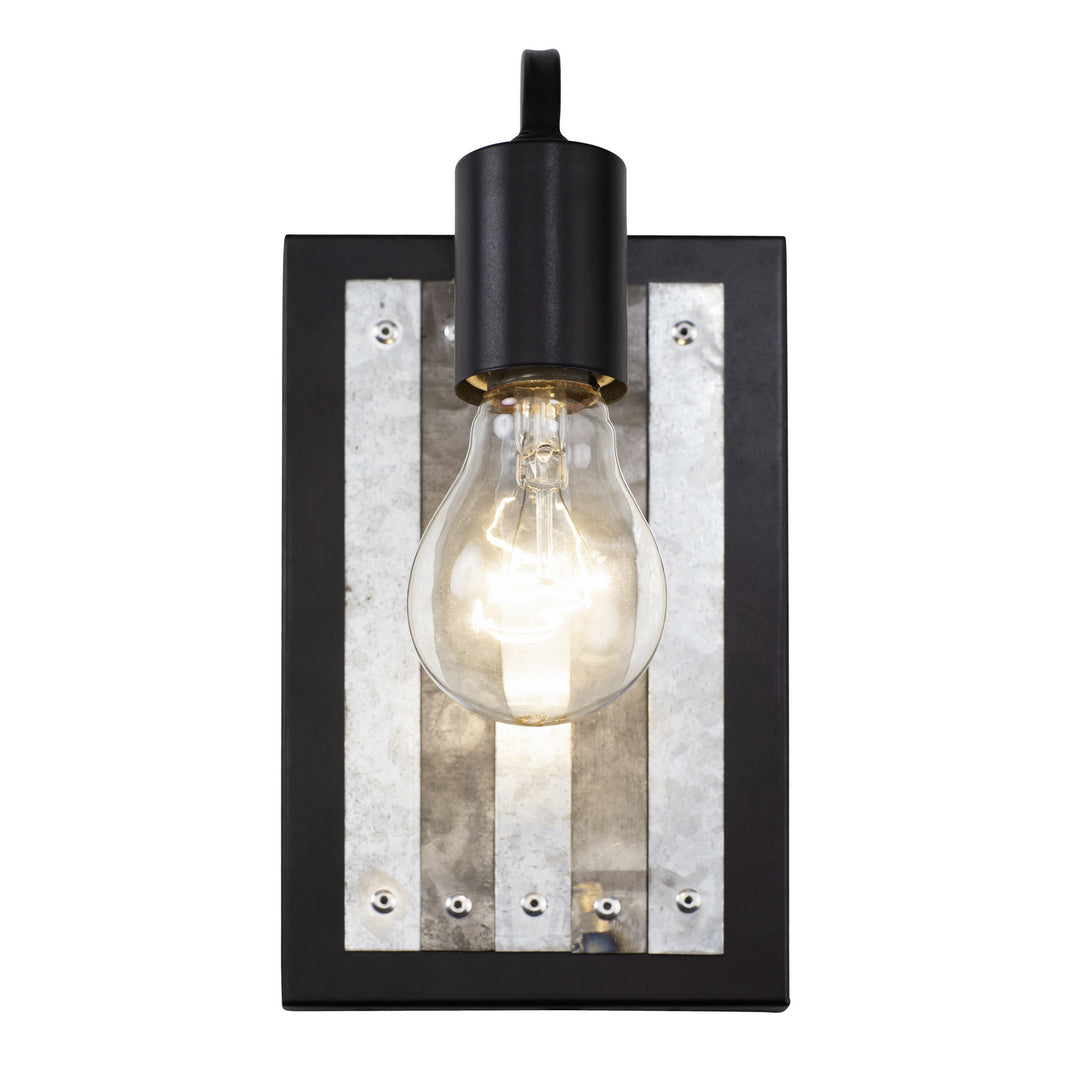 Varaluz Abbey Rose 336W01BL Wall Sconce Light - Black/Galvanized